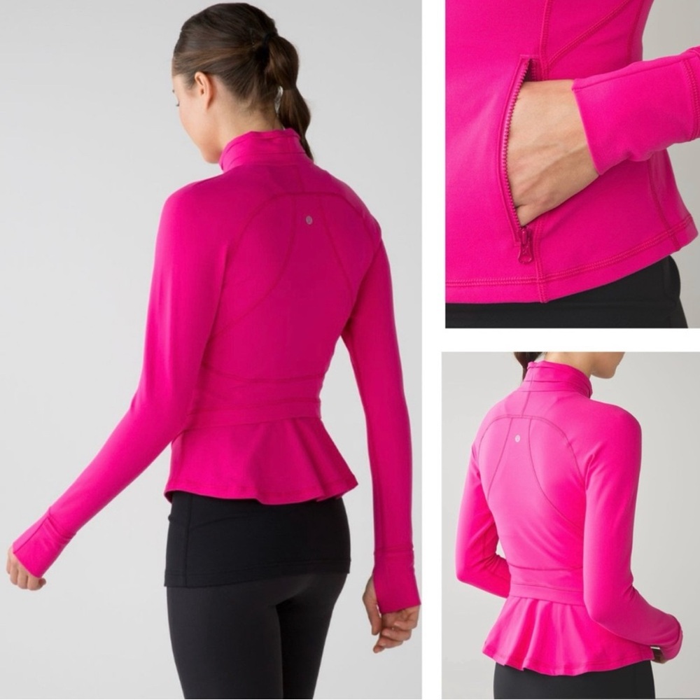 RARE Lululemon Hustle In Your Bustle Jacket in Jewelled Magenta Size 10 - Picture 3 of 16